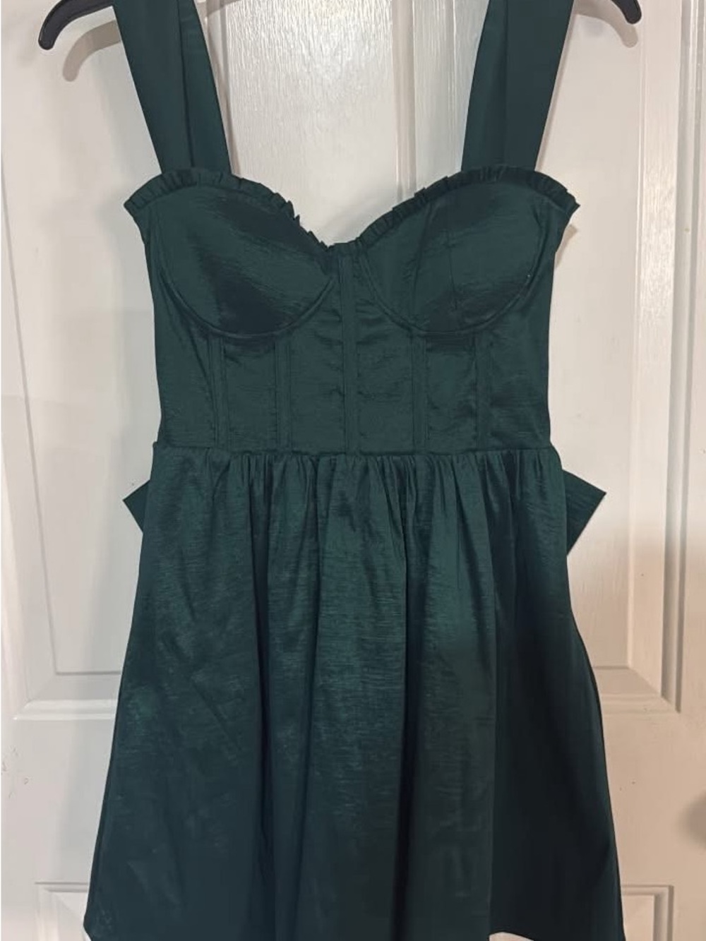 Altar'd State Emerald Green Bustier Mini Dress